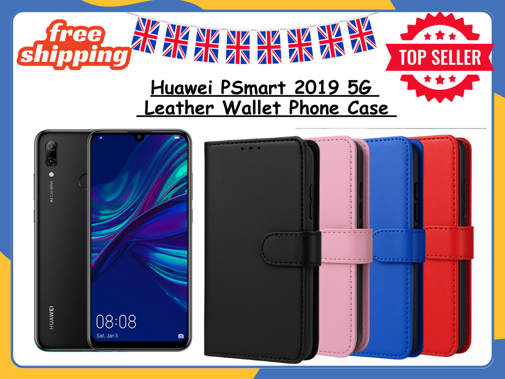 Case For Huawei P Smart 2019 5G Leather Flip Shockproof Wallet Book Phone Cover