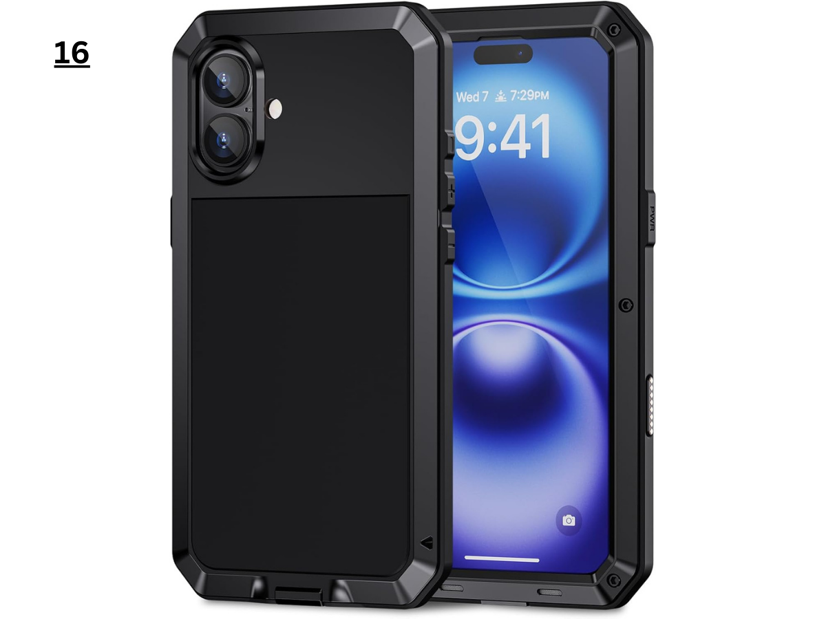 Aluminum Heavy Duty Armor Military Screw Case for iPhone 7-16 Pro Max & S21-S24