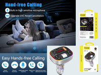 Bluetooth 5.0 FM Transmitter Wireless Car Adapter | MP3 Player &Dual USB Charger