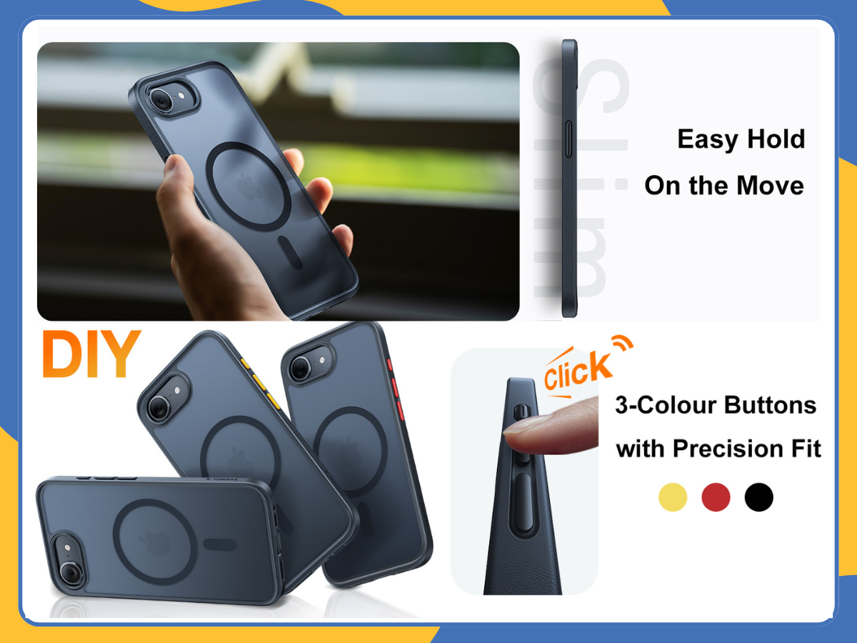 iPhone 16E MagSafe Case Translucent Frosted Matte Magnetic Shockproof Slim Cover