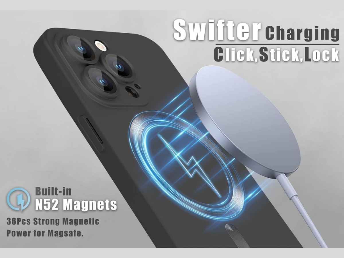 For iPhone 16 Pro Max MagSafe Case Matte Shockproof Magnetic Slim Cover