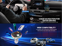 Bluetooth 5.0 FM Transmitter Wireless Car Adapter | MP3 Player &Dual USB Charger