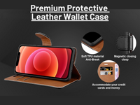 iPhone 7 8 Plus X XS Max XR 11 12 13 14 15 16 Pro Max Leather Magnet Wallet Case