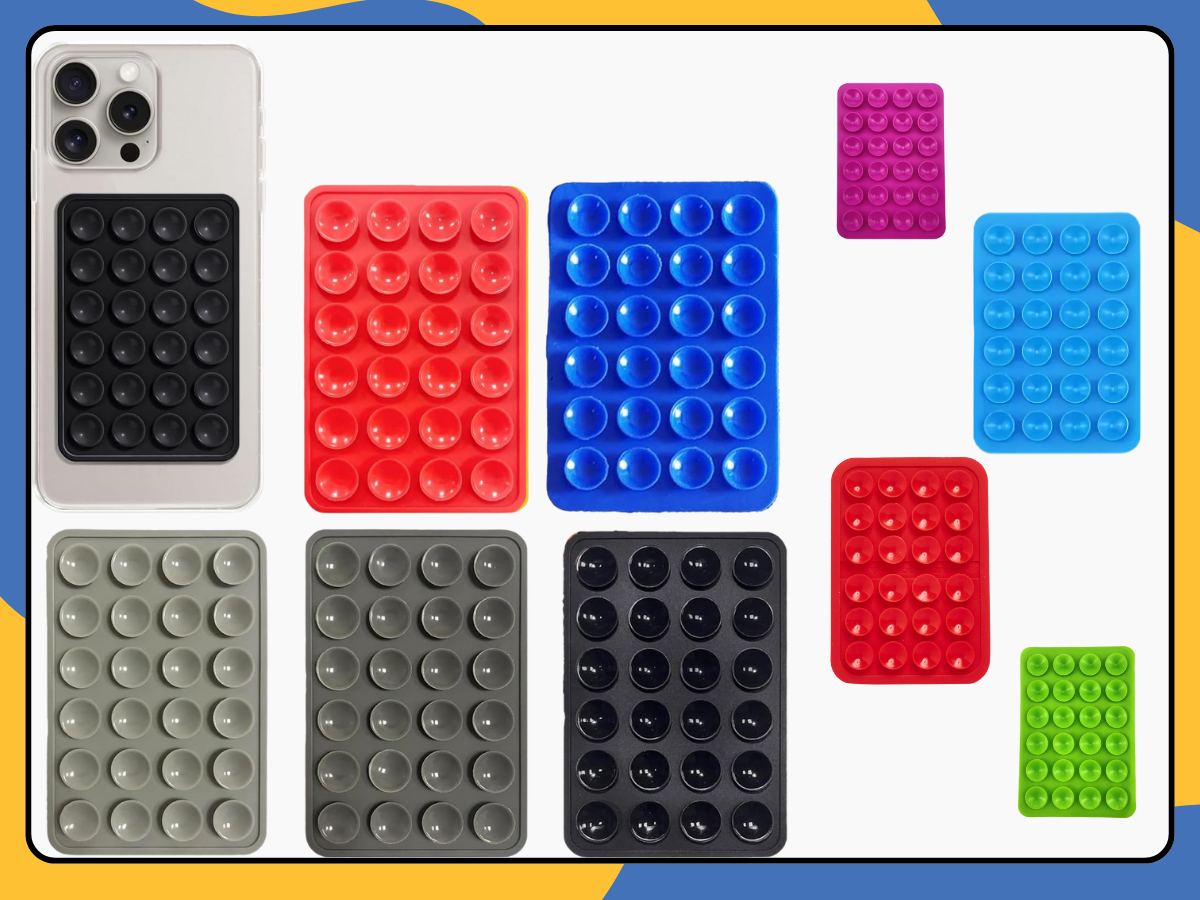 Silicone Suction Cup Phone Holder Sticky Adhesive Mount Pad for Desk, Glass UK