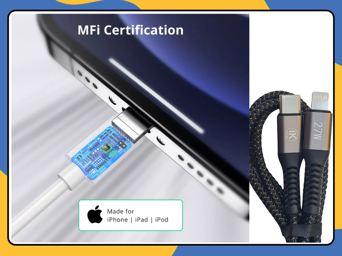 Heavy Duty Braided C- Lightening Cable Fast Charging Lead for iPhone 14 13 12 UK