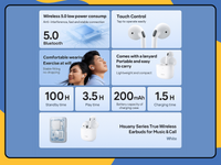 REMAX TWS-10i Wireless Earbuds Bluetooth 5.3 Headphones Charging Case UK