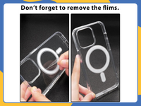 Clear Magnetic iPhone 15 14 13 12 Pro Max Case MagSafe Shockproof Silicone Cover