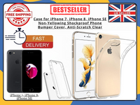 iPhone 7/8/SE (2020/2022) Clear Shockproof Silicone Gel Case Cover - UK Seller