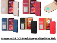 Motorola Moto G05 / E15 Folio Leather Gel Wallet Case Flip Stand Cover
