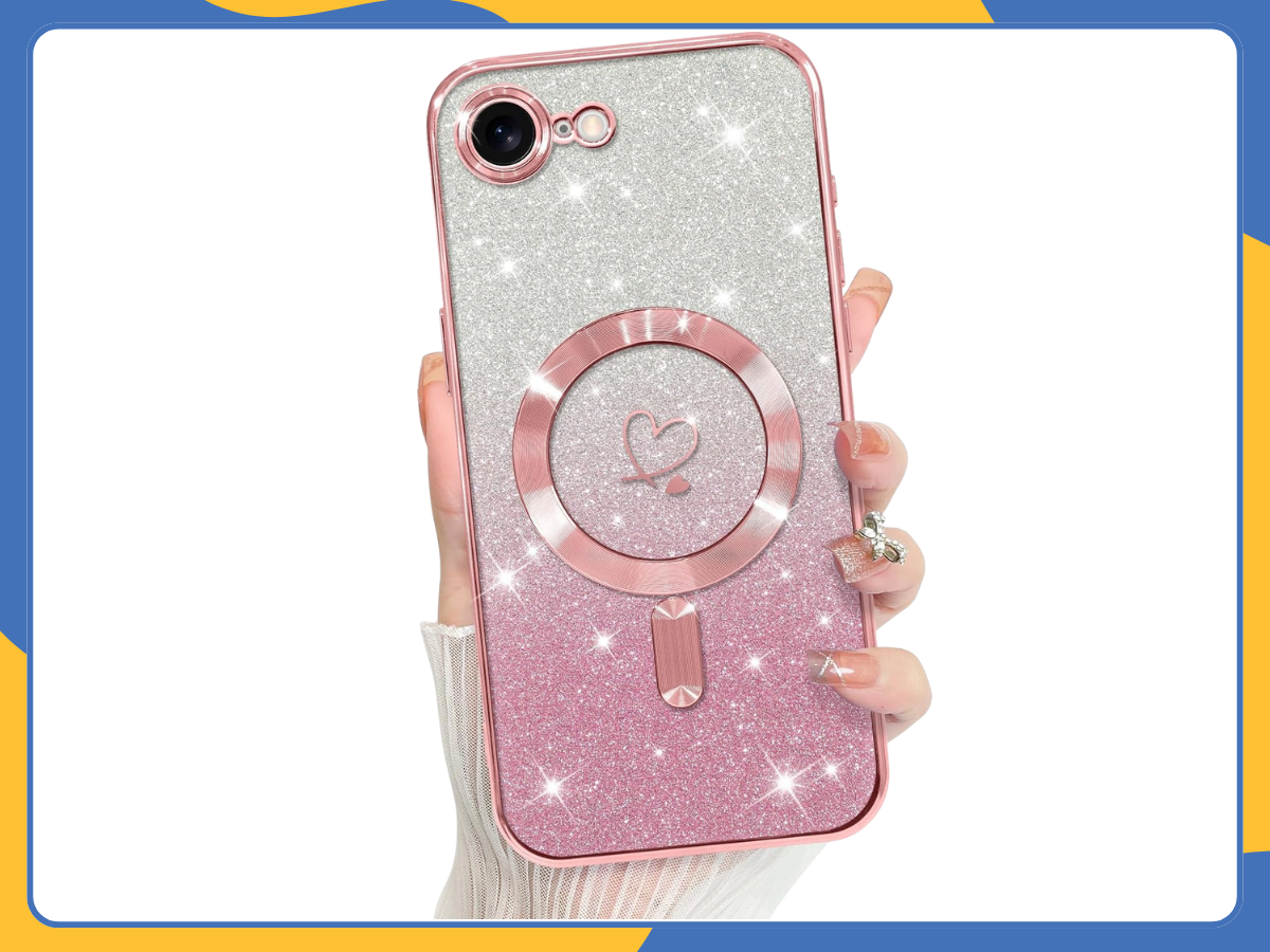 iPhone 16E MagSafe Case Bling Glitter Shockproof Luxury TPU Magnetic Cover