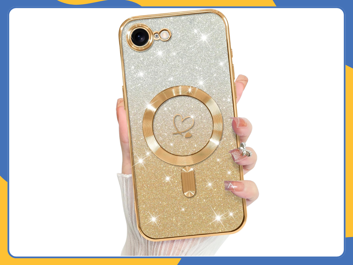 iPhone 16E MagSafe Case Bling Glitter Shockproof Luxury TPU Magnetic Cover