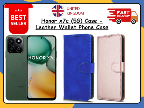 Honor X7c Leather Wallet Case Flip Book Cover with Card Slots Magnetic UK Seller