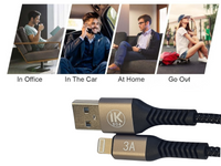 Heavy Duty Braided USB Fast Charger Cable for iPhone 14 13 12 11 X 8 7– 1M 2M 3M