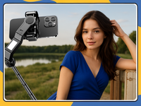 360° Phone Gimbal Stabilizer Tripod Stand | Selfie Stick with Light Tracker UK