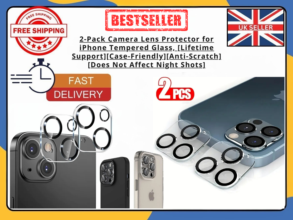 2x Camera Lens Protector For iPhone 11–16 Pro Max Tempered Glass Anti-Scratch UK