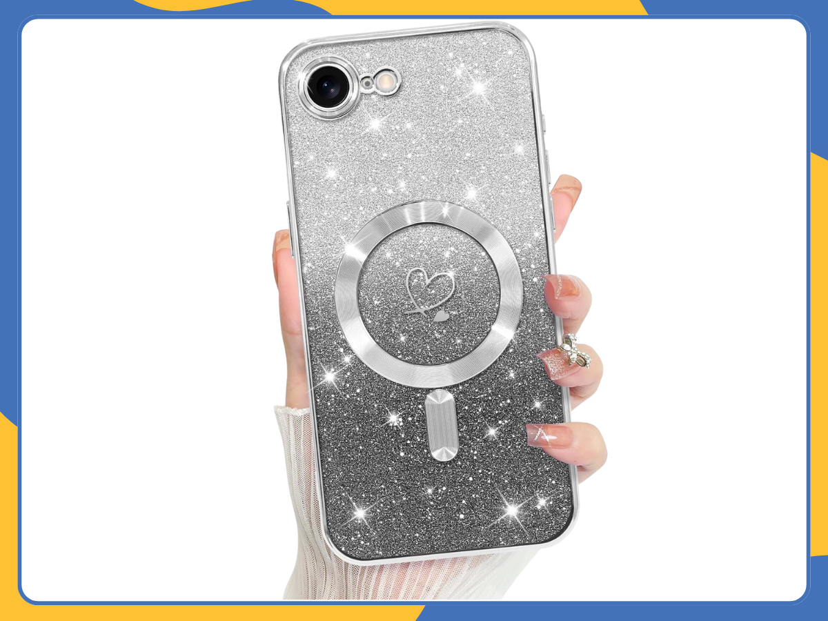 iPhone 16E MagSafe Case Bling Glitter Shockproof Luxury TPU Magnetic Cover