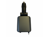 Fast Car Charger Adapter 3-Port USB-C PD QC4.0 Retractable Cable iPhone Android