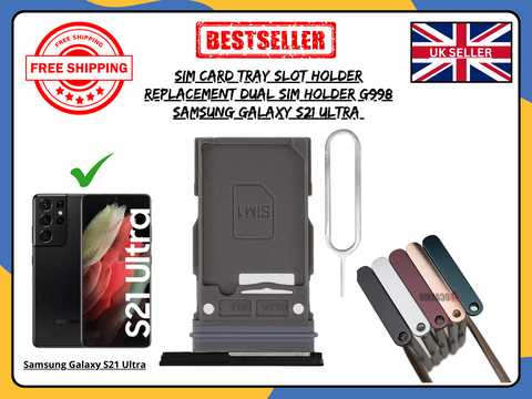 For Samsung Galaxy S21 Ultra SM-G998B SIM Card Tray Slot Holder Replacement UK
