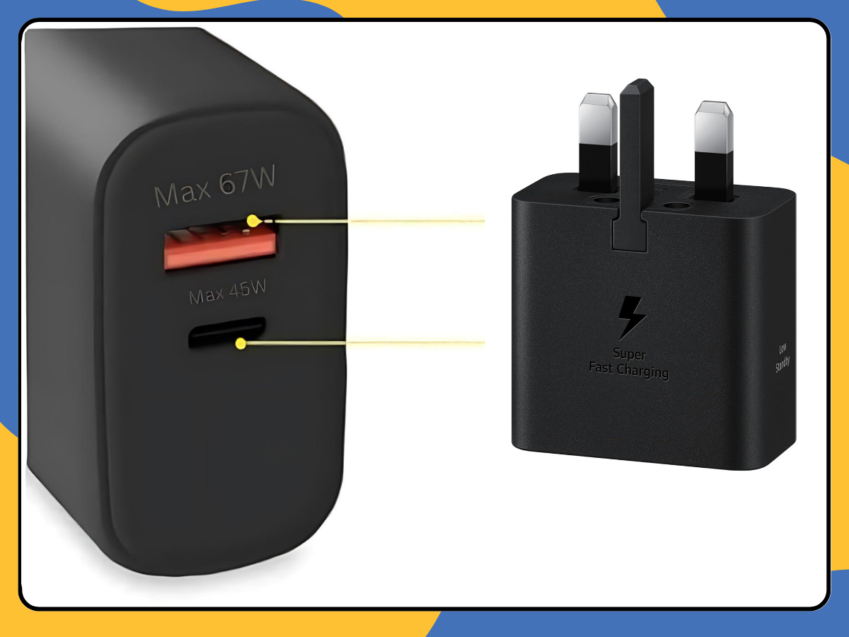 Super Fast Charging Wall Charger Dual Port USB-C Adapter | UK 3-Pin Plug Black