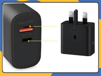 Super Fast Charging Wall Charger Dual Port USB-C Adapter | UK 3-Pin Plug Black