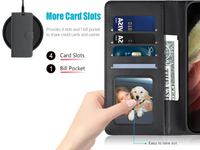 Samsung Galaxy S8 S21 Ultra Leather Wallet Magnetic Flip Case Cover Shockproof