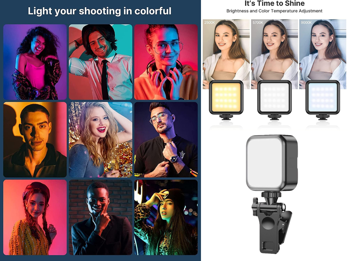 Portable RGB LED Video Light Mini Photography Fill Light for Camera & Streaming