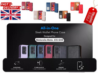 Motorola Moto G05 / E15 Folio Leather Gel Wallet Case Flip Stand Cover