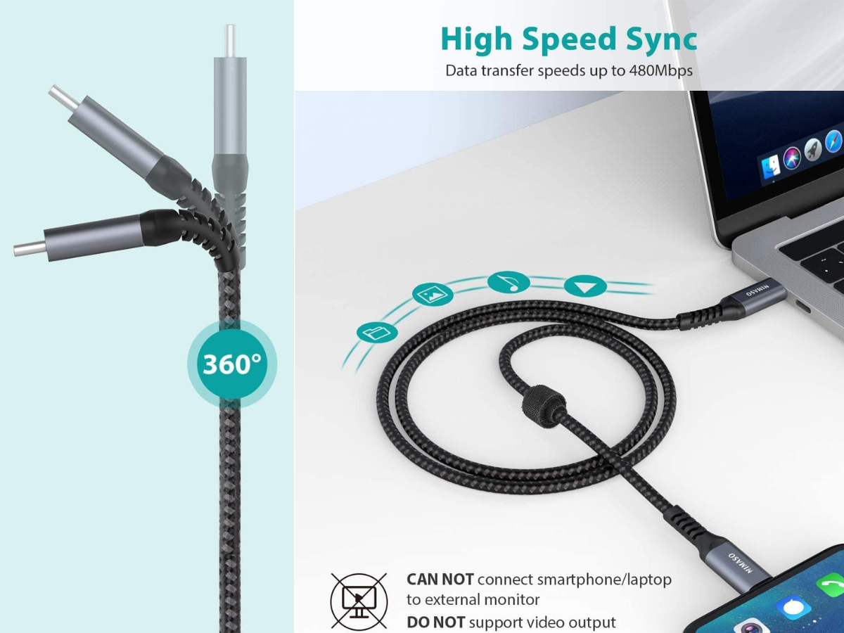 Heavy Duty Braided Type-C to Type C Cable Fast Charging Long Lead for Samsung UK