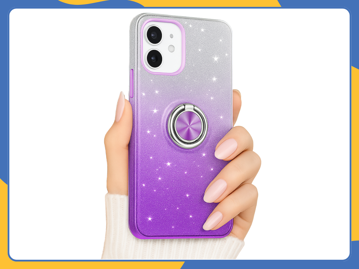 Glitter Magnetic Shockproof Ring Holder Case For Apple iPhone 12 Phone Cover UK