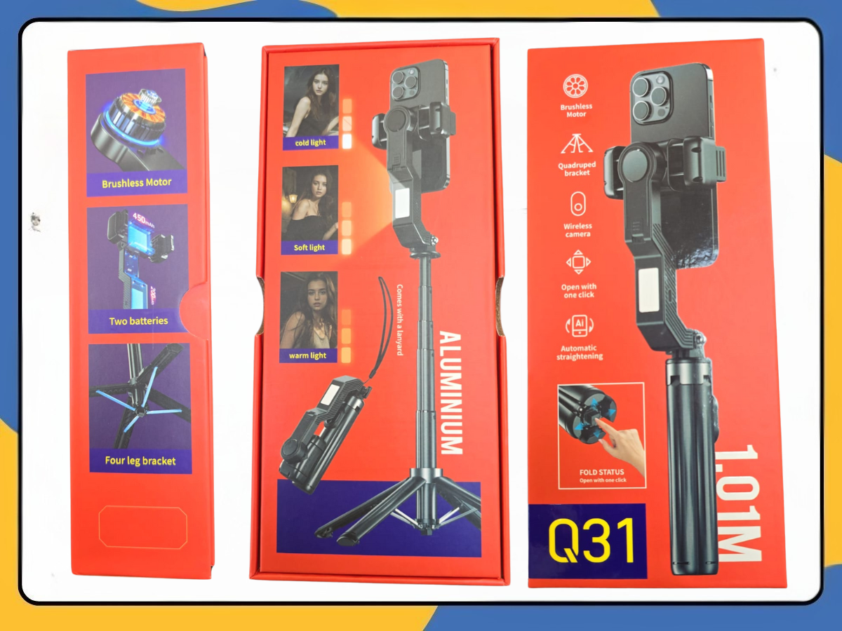 360° Phone Gimbal Stabilizer Tripod Stand | Selfie Stick with Light Tracker UK