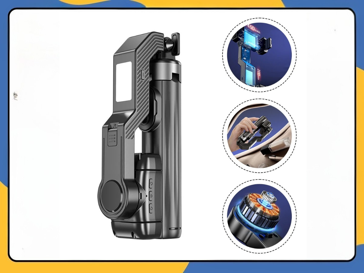 360° Phone Gimbal Stabilizer Tripod Stand | Selfie Stick with Light Tracker UK