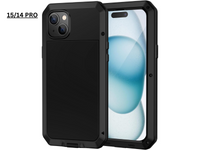 Aluminum Heavy Duty Armor Military Screw Case for iPhone 7-16 Pro Max & S21-S24