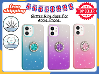 Glitter Magnetic Ring Shockproof Case For iPhone 16 15 14 13 12 Pro Max Cover UK