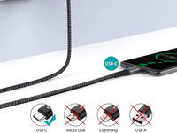 Heavy Duty Braided Type-C to Type C Cable Fast Charging Long Lead for Samsung UK