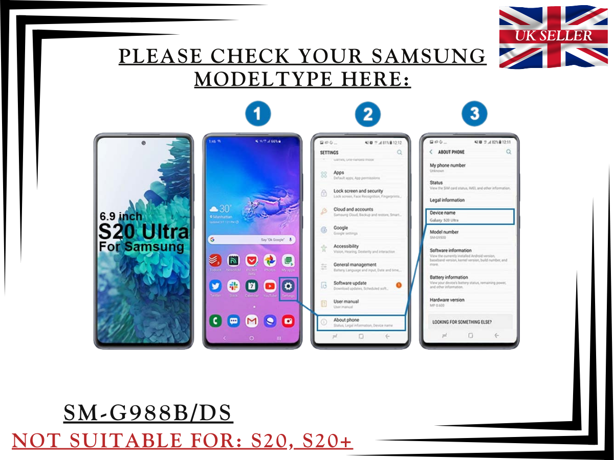Samsung Galaxy S20 Ultra 5G Original USB-C Charging Port Dock Board SM-G988 UK