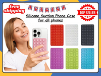 Silicone Suction Cup Phone Holder Sticky Adhesive Mount Pad for Desk, Glass UK