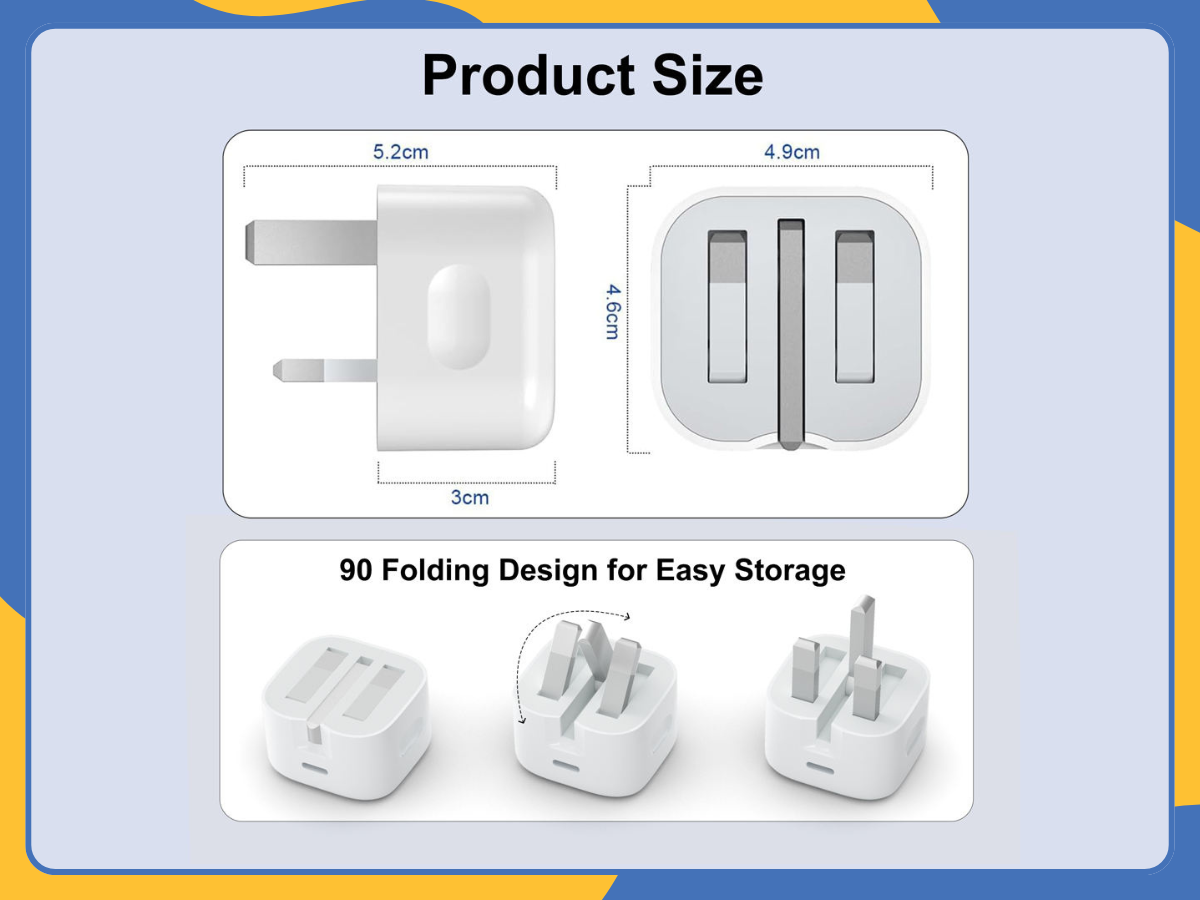 20W USB-C PD Fast Charger Power Adapter Plug For iPhone 15 14 Pro Max Samsung UK