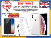 iPhone X/XS Clear Shockproof Silicone Gel Case Cover Slim Fit - UK Seller