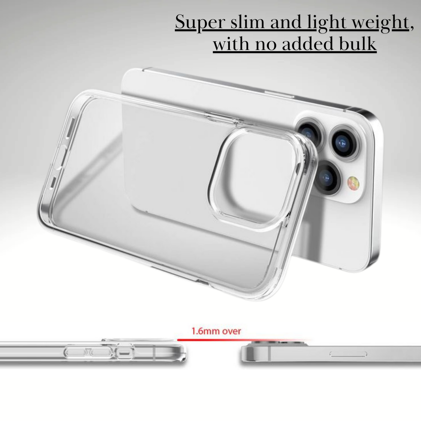 Silicone Clear Case for iPhone 16 15 14 Pro Max Plus 13 11 12 XR 7 8 Shockproof