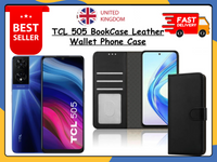 TCL 505 4GPU Leather Wallet Case Shockproof Stand Card Slot Cover UK