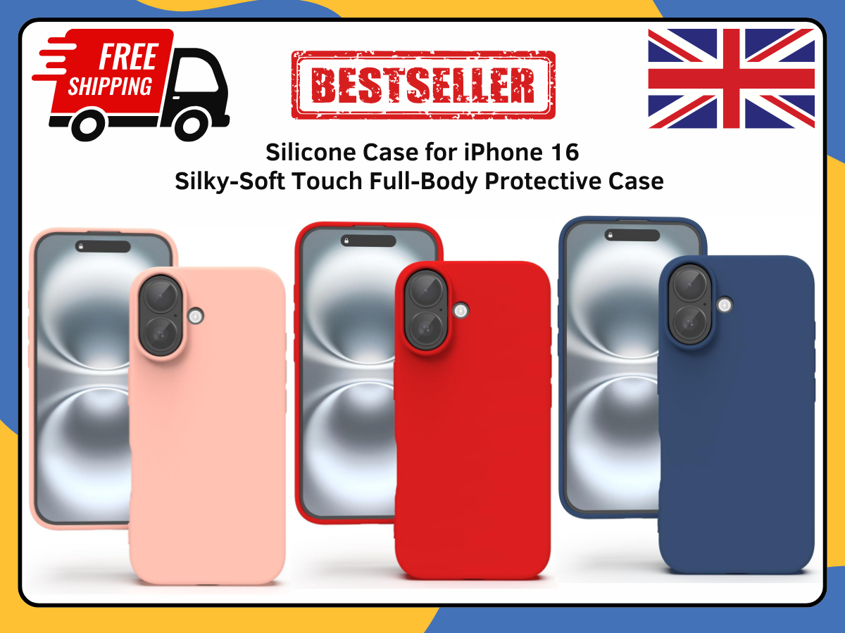 iPhone 16 Liquid Silicone Case Shockproof Matte TPU Back Phone Cover UK Stock