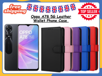 For OPPO A78 5G PU Leather Wallet Flip Case Shockproof Stand Slim Phone Cover UK