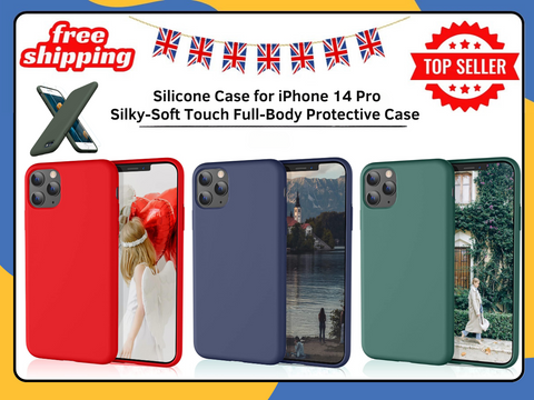 iPhone 14 Pro Liquid Silicone Case Shockproof Matte TPU Phone Cover UK Stock