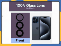 iPhone 15 Pro Max Rear Camera Glass Lens Replacement 3pc Adhesive OEM Quality UK