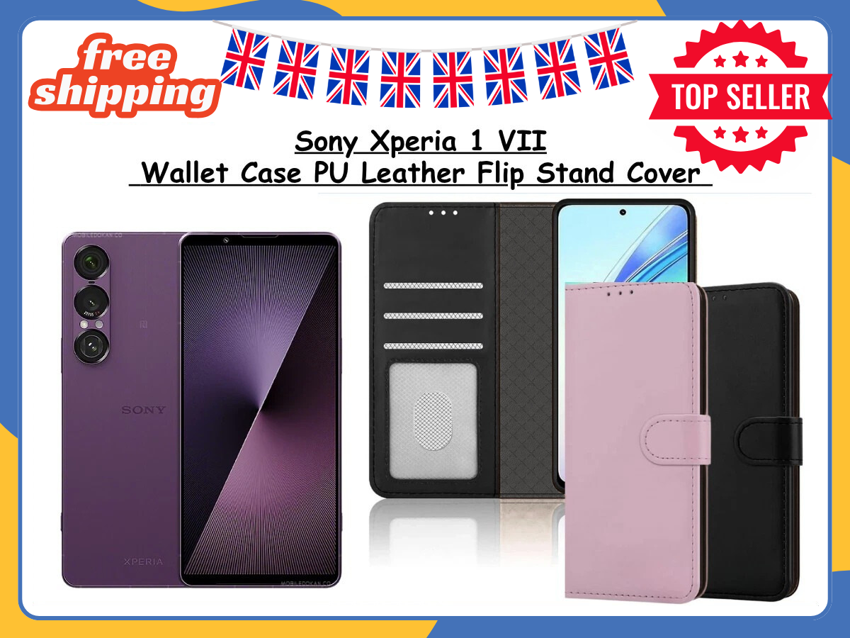 Sony Xperia 1 VII PU Leather Wallet Case Flip Stand Phone Cover Card Holder UK