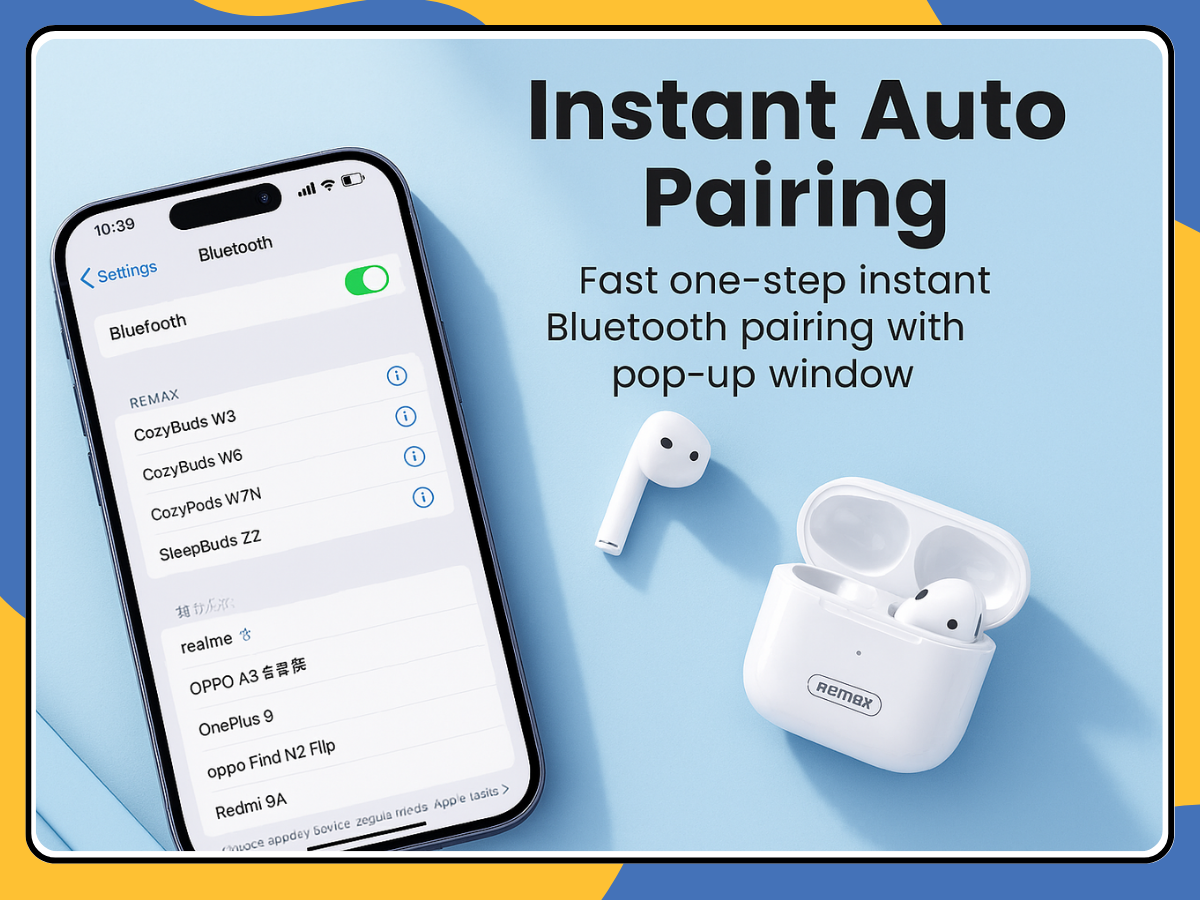 REMAX TWS-10i Wireless Earbuds Bluetooth 5.3 Headphones Charging Case UK