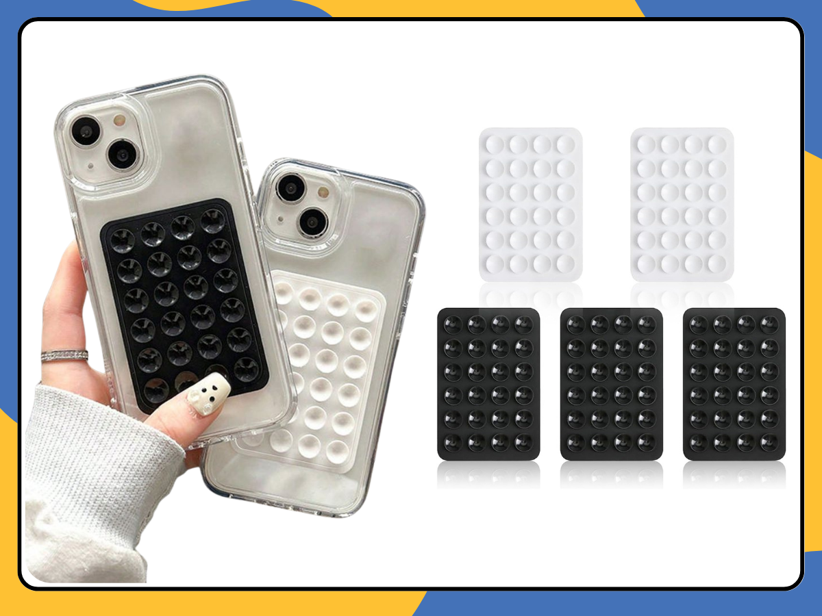 Silicone Suction Cup Phone Holder Sticky Adhesive Mount Pad for Desk, Glass UK