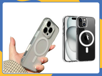 Clear Magnetic iPhone 15 14 13 12 Pro Max Case MagSafe Shockproof Silicone Cover