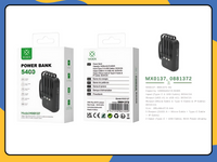 Power Bank 10000mAh with 4-in-1 Cables USB-C Micro USB Fast Charger UK Black