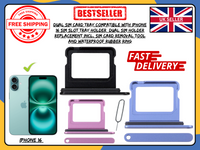 Apple iPhone 16 SIM Tray Replacement | OEM Physical Dual SIM Card Slot for UK